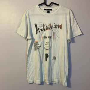 Marc Jacobs Interview Limited Edition Andy Warhol Magazine Cover T-shirt size M